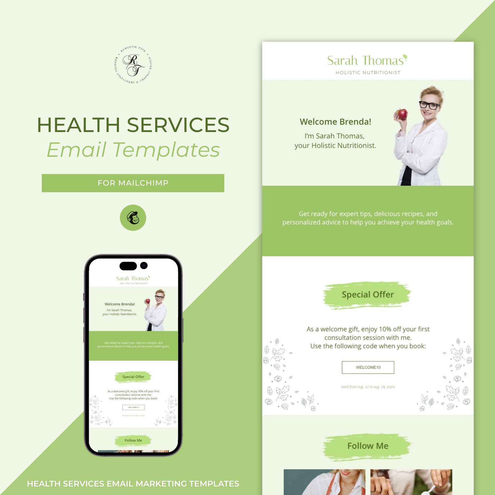 Nutrition Health Services Mailchimp Email Templates