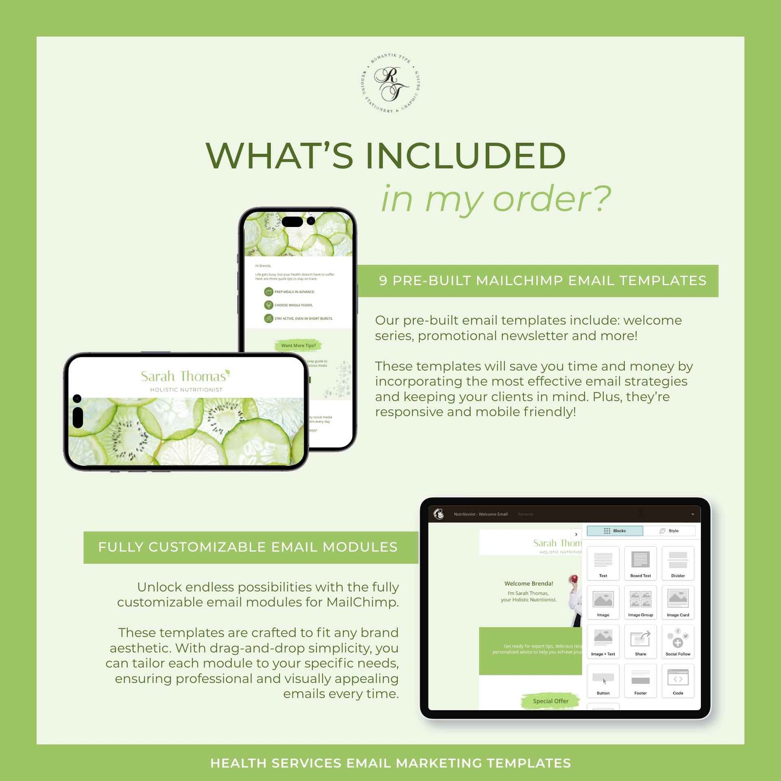 Nutrition Health Services Mailchimp Email Templates