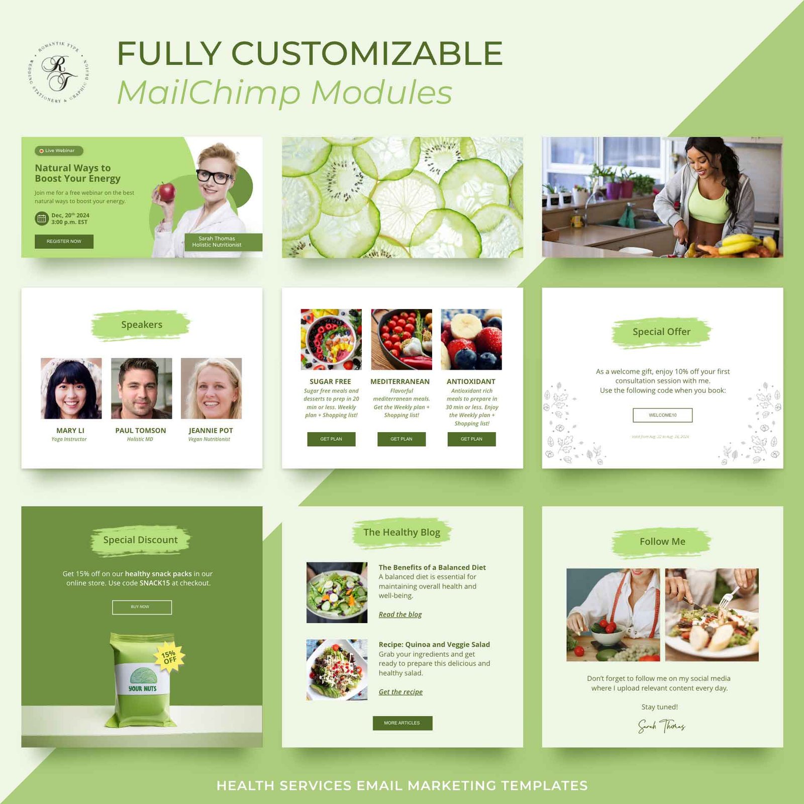 Nutrition Health Services Mailchimp Email Templates