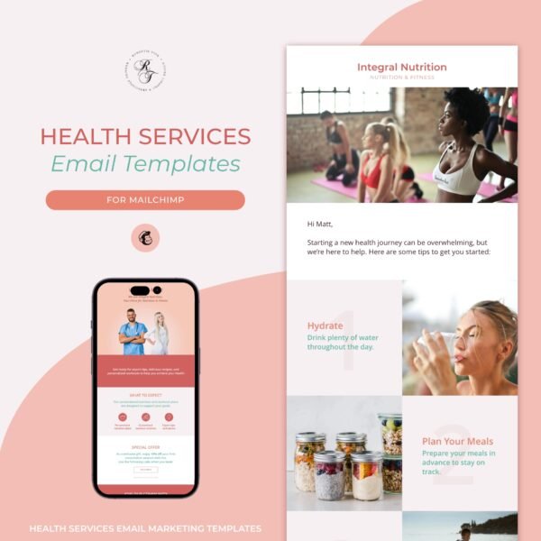 Nutrition & Fitness Services Mailchimp Email Templates