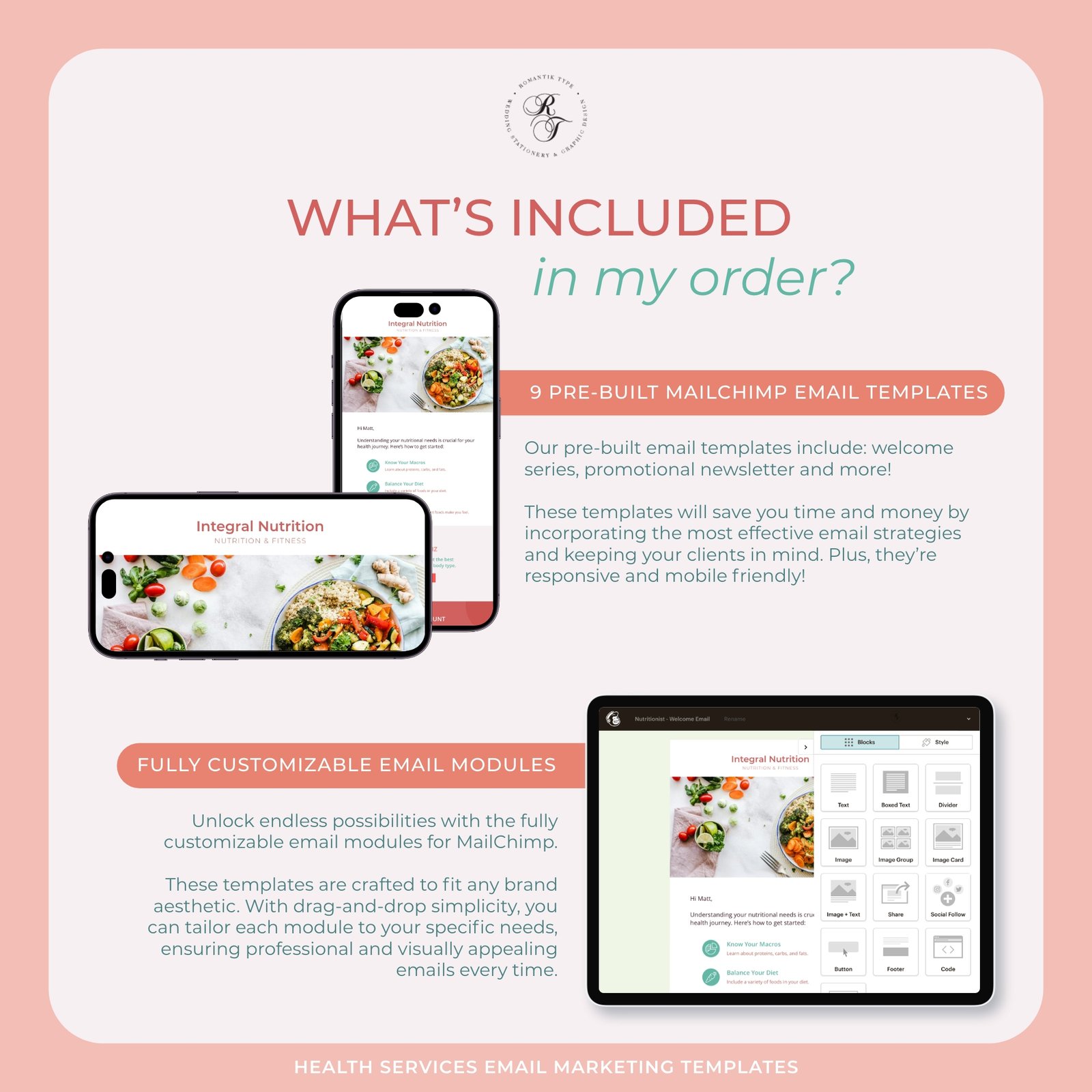 Nutrition & Fitness Services Mailchimp Email Templates