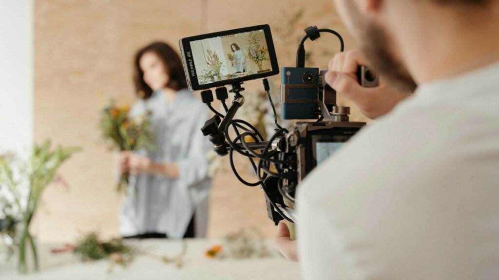 wedding florist showing her behind the scenes