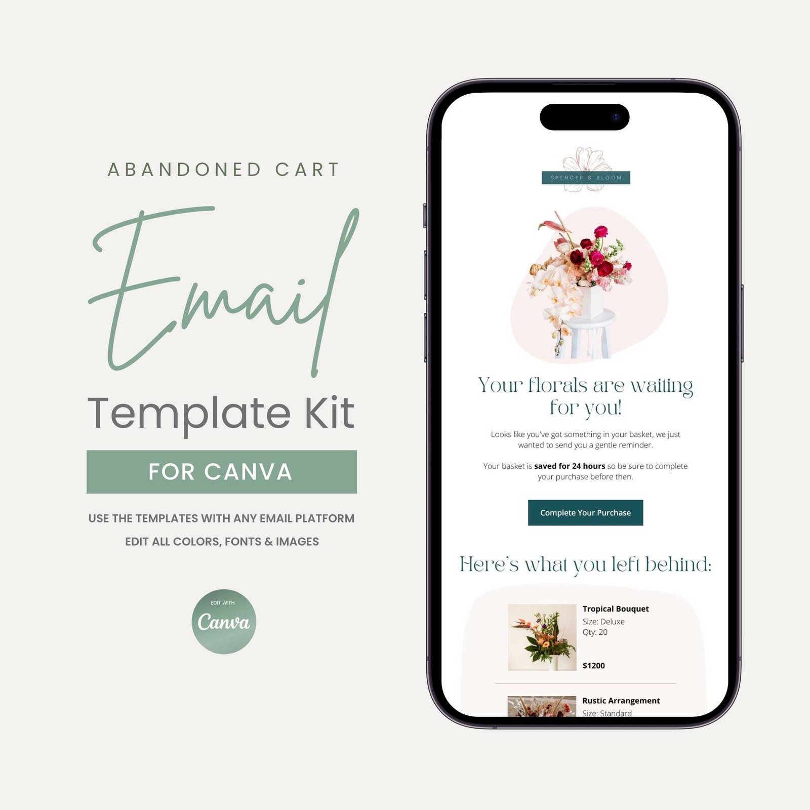 Abandoned Cart Canva Template - Spencer Bloom
