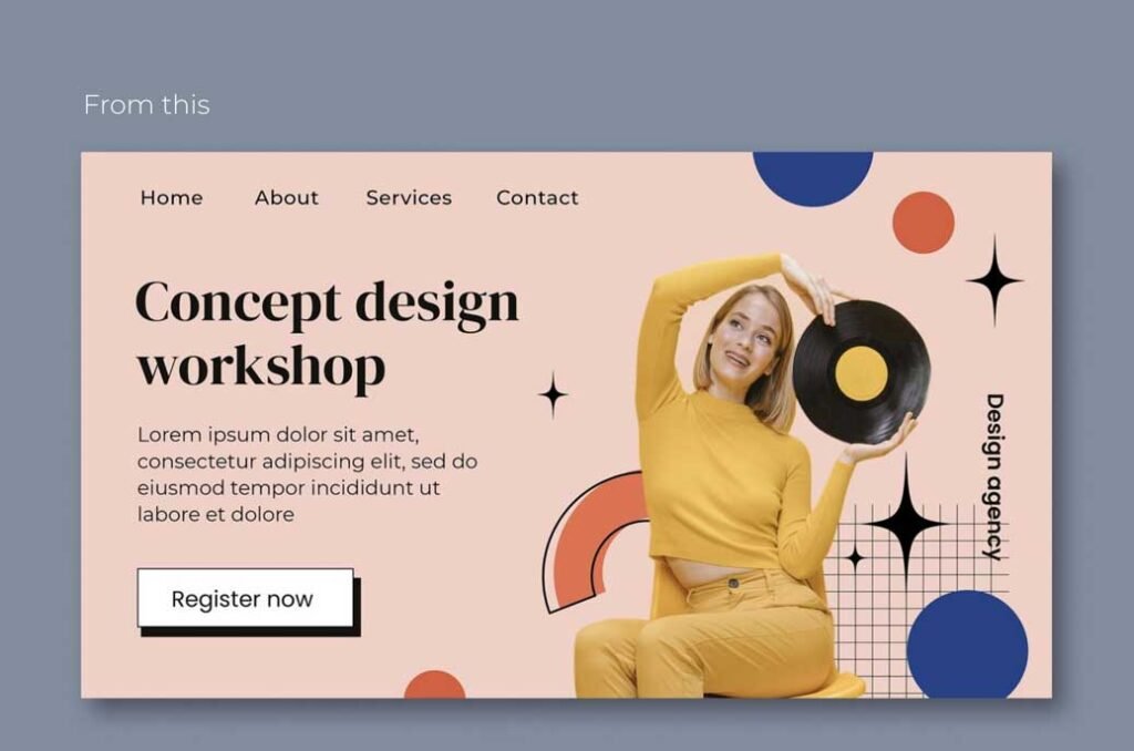 generic music dj landing page